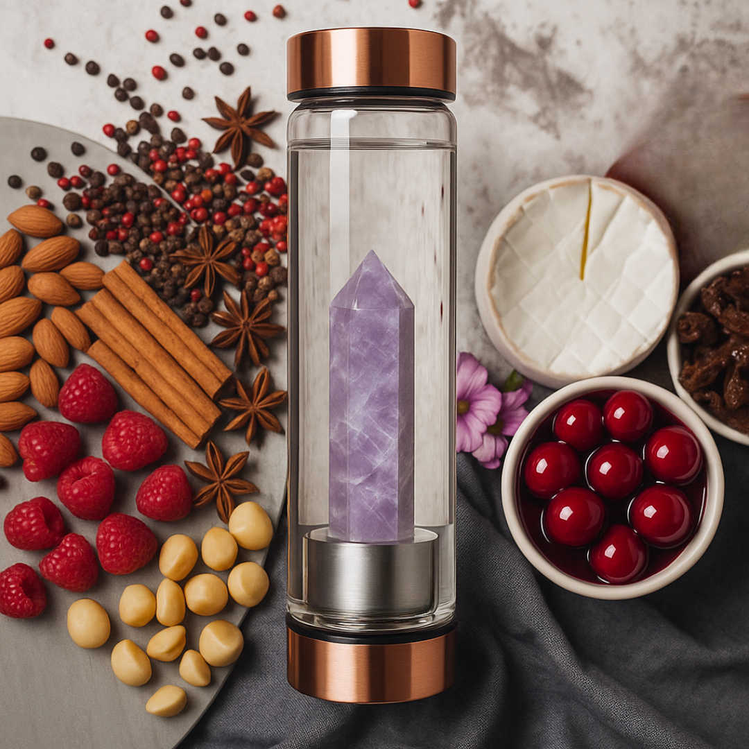 Botella Amuleto™ con Amatista para la Ansiedad