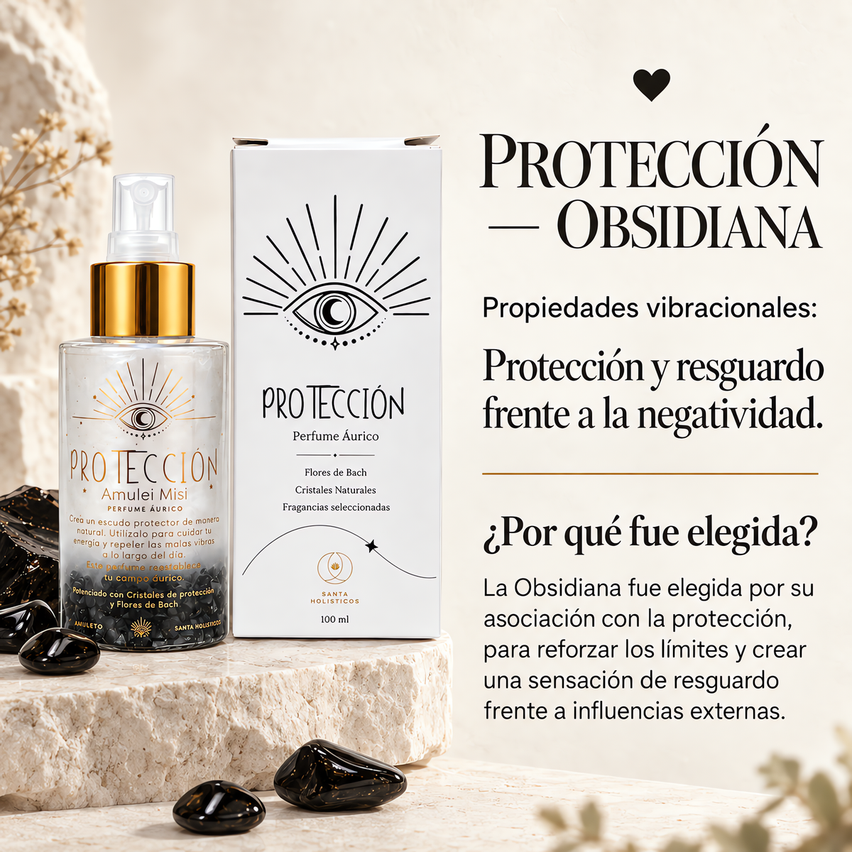 Perfumes Áuricos EDP | 100 ml con Cristales Naturales y Flores de Bach