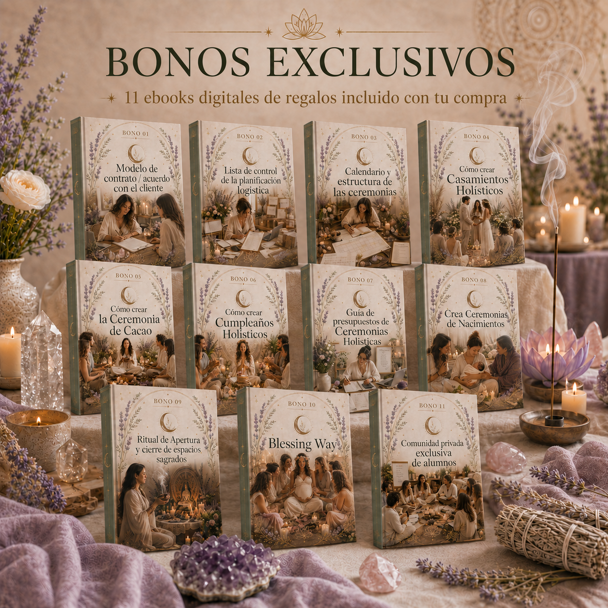 Aprendé a crear ceremonias holísticas memorables y transformá celebraciones comunes en experiencias profundas, sagradas y personalizadas.