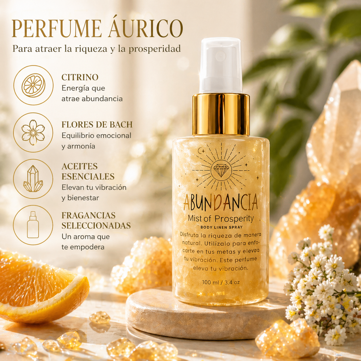 Perfumes Áuricos con Cuarzos y Flores de Bach | Santa Holísticos™