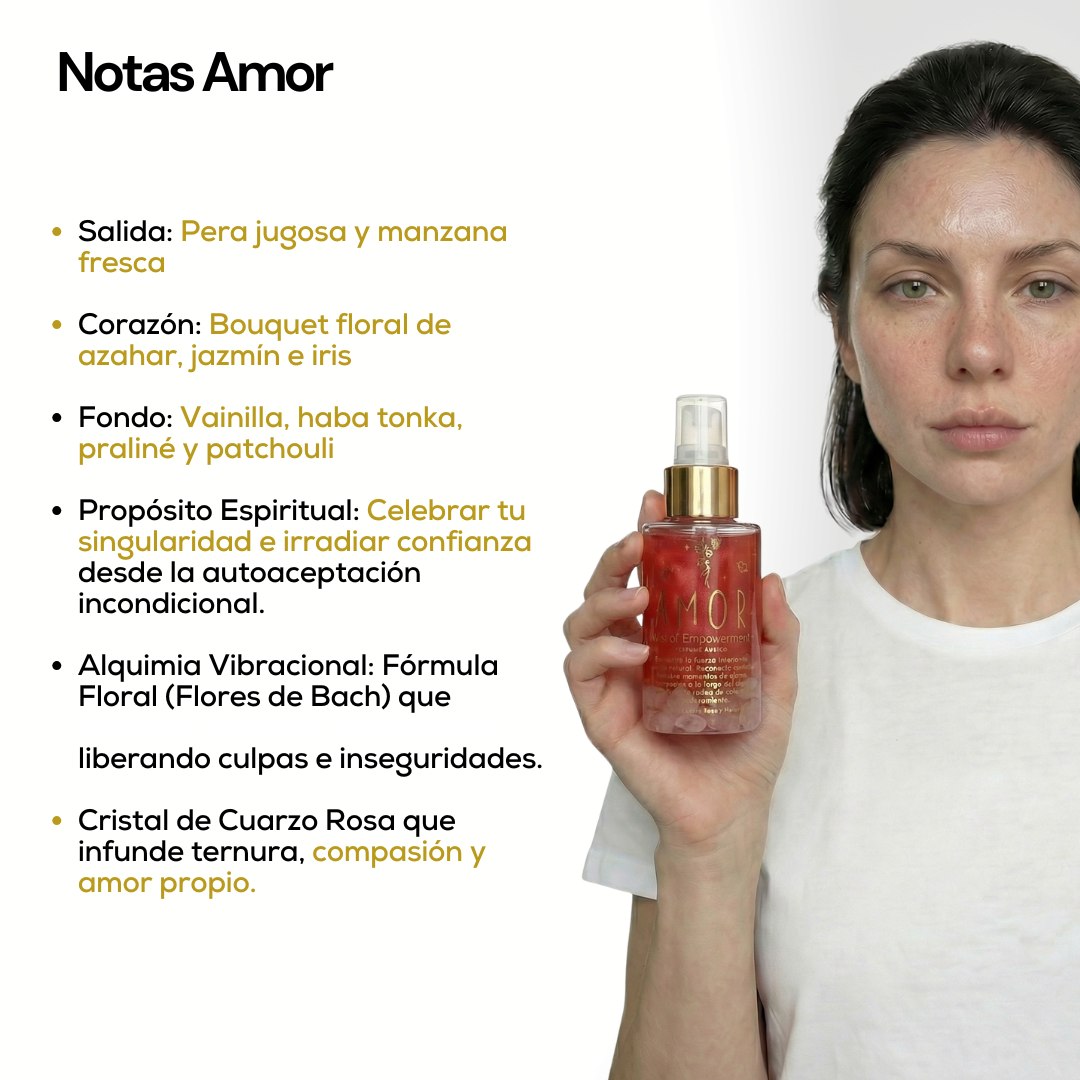 Perfumes Áuricos Con Cuarzos y Flores de Bach para la Abundancia, Protección, Amor, Energía y Calma- Edp - 100ml