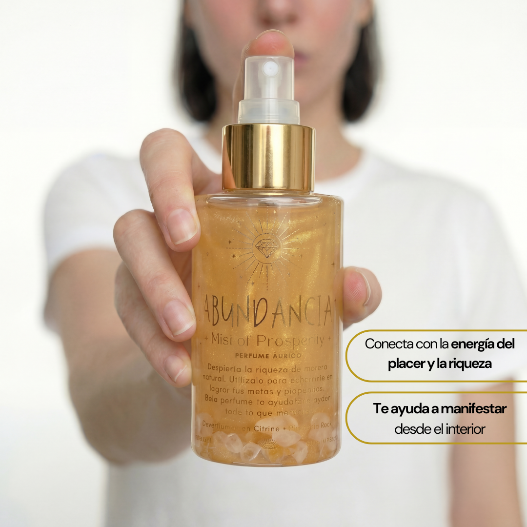 Perfumes Áuricos Con Cuarzos y Flores de Bach para la Abundancia, Protección, Amor, Energía y Calma- Edp - 100ml