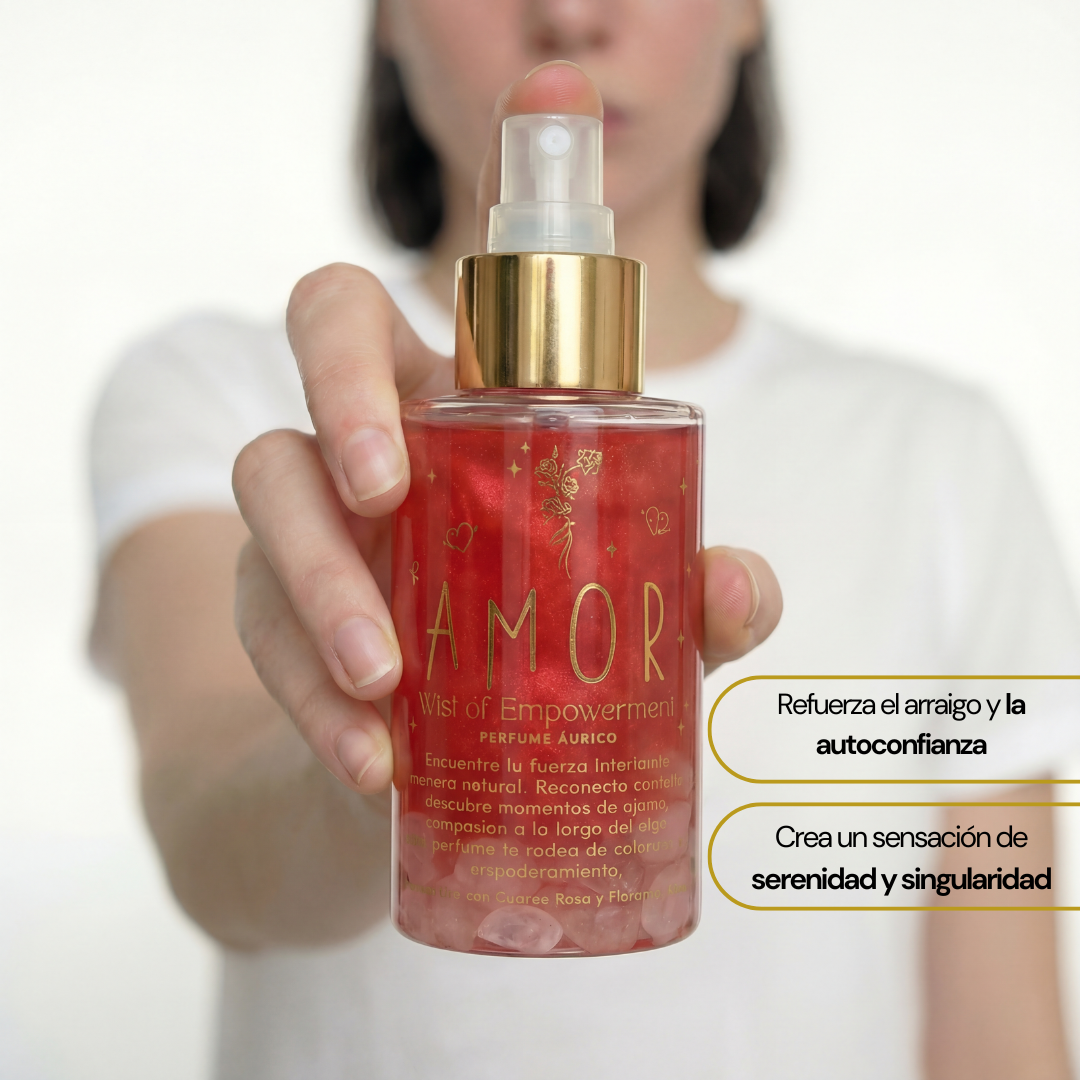 Perfumes Áuricos Con Cuarzos y Flores de Bach para la Abundancia, Protección, Amor, Energía y Calma- Edp - 100ml