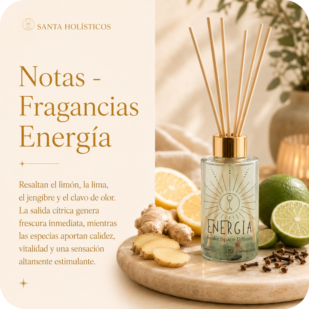 Difusor Aromático De Varillas Terapéutico Con Flores de Bach y Cuarzos