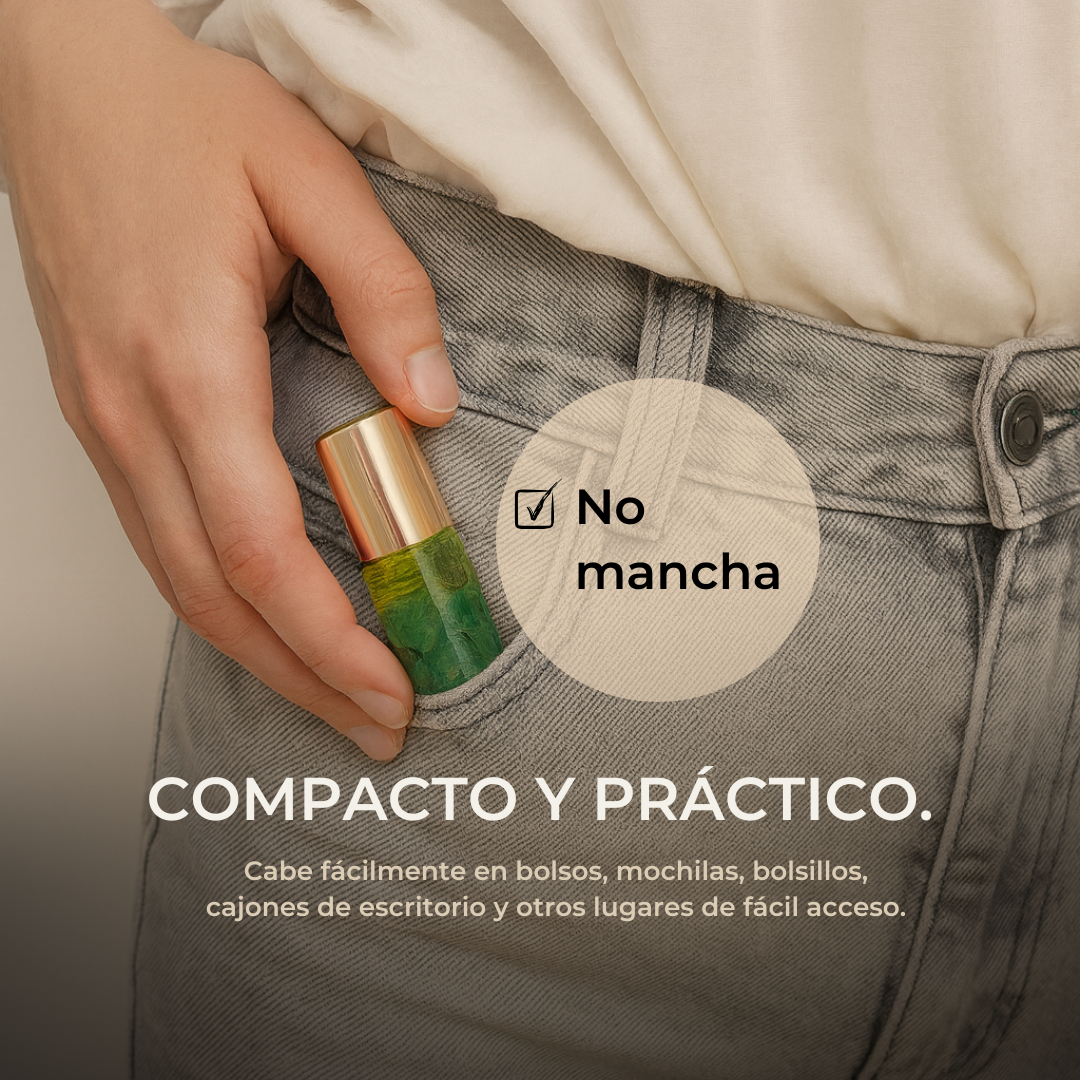 Roll On Áurico Con Piedras Cuarzos, Aceites esenciales, Flores de Bach, Aromaterapia, Gold para la Calma, Amor, Abundancia, Protección y Amor