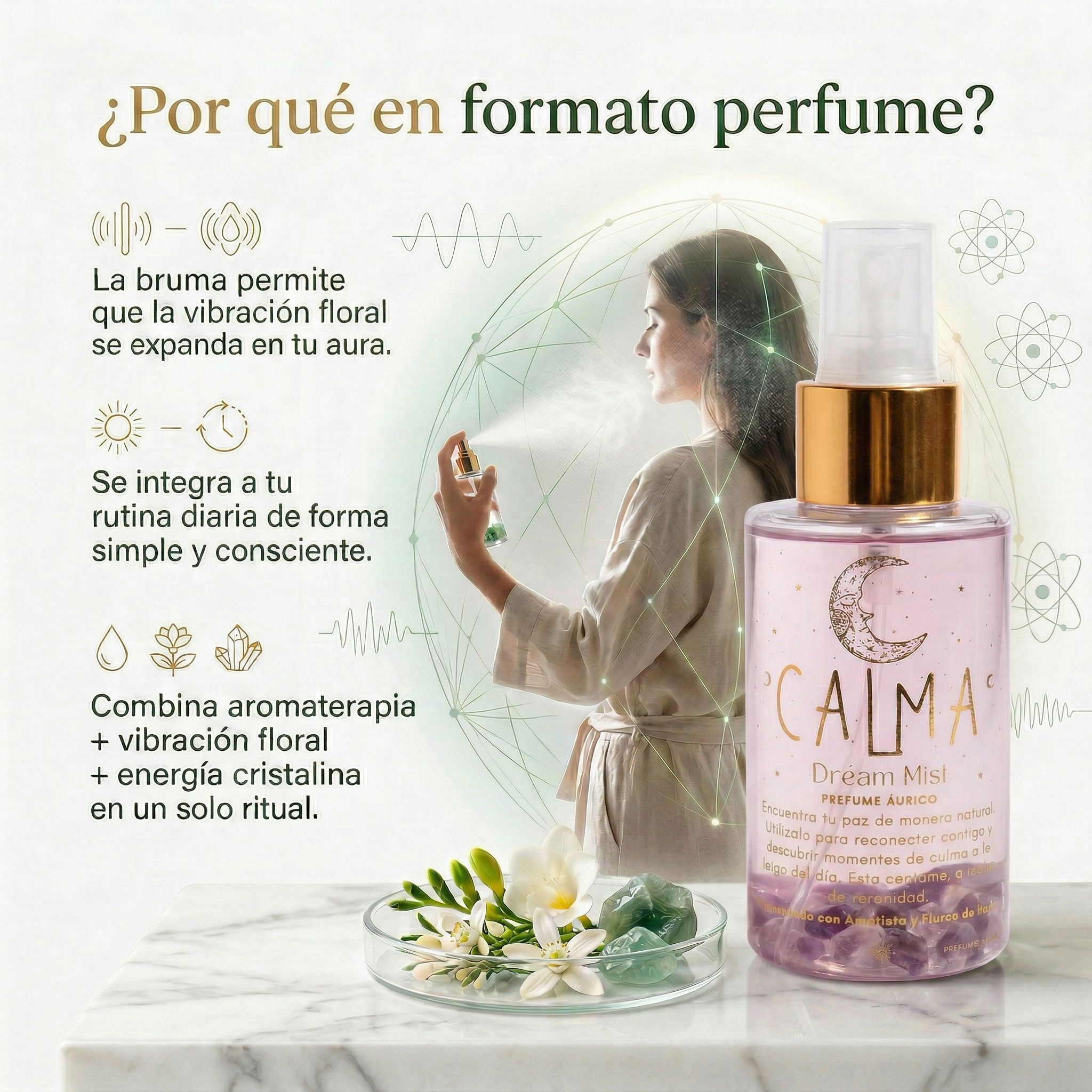 Perfumes Áuricos con Cuarzos y Flores de Bach | Santa Holísticos™