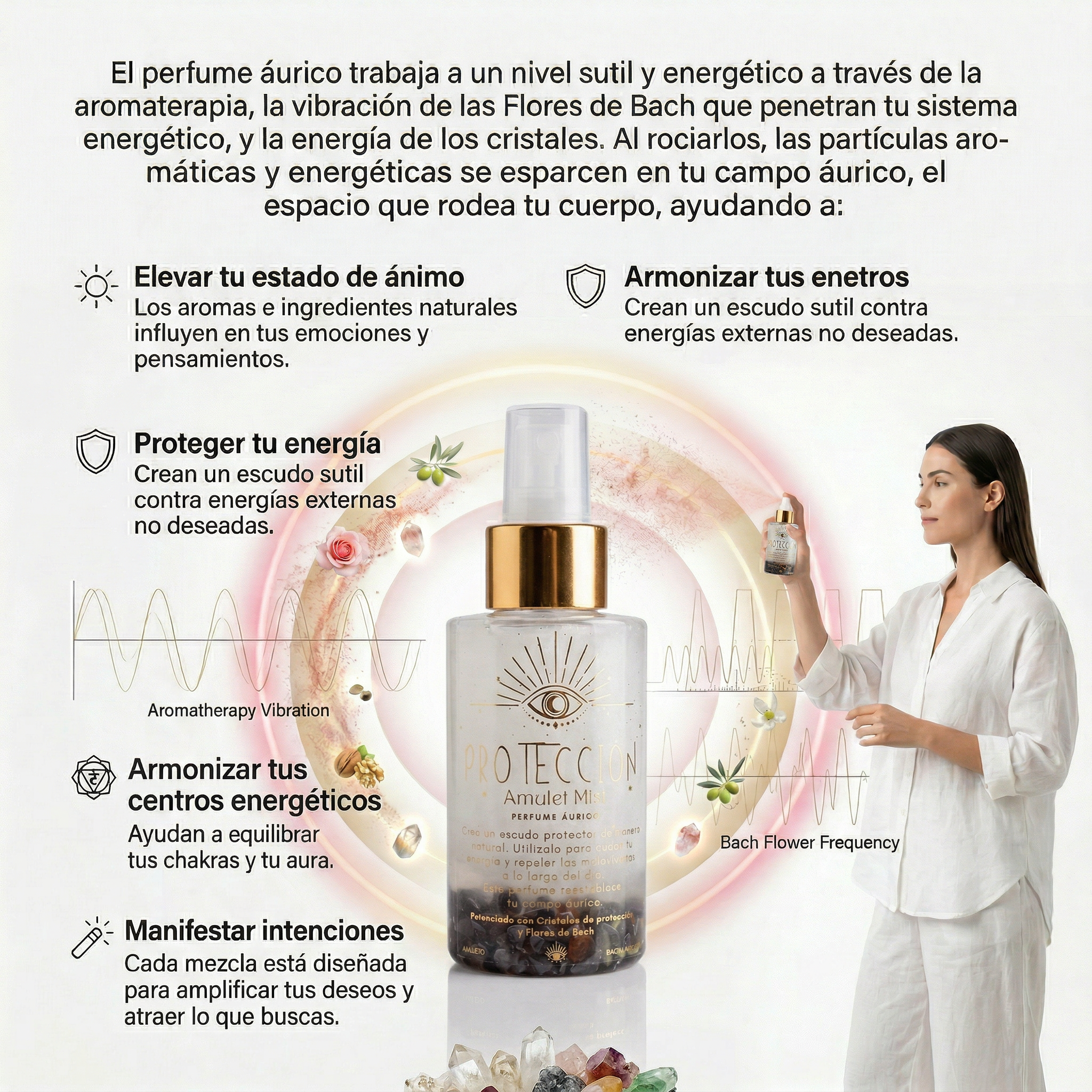 Perfumes Áuricos con Cuarzos y Flores de Bach | Santa Holísticos™