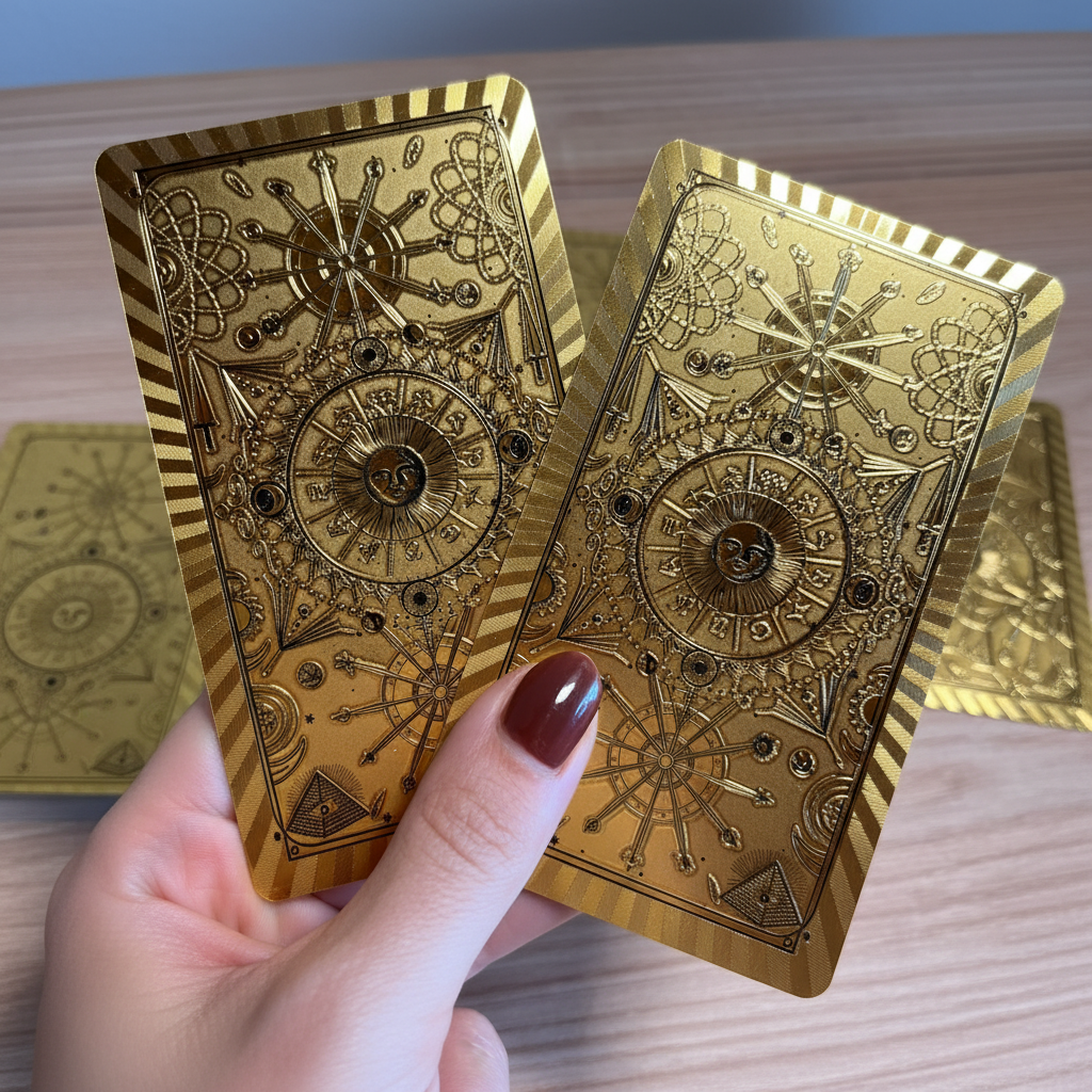 Cartas De Tarot Rider Gold de 78 Cartas PVC + Curso Digital Completo