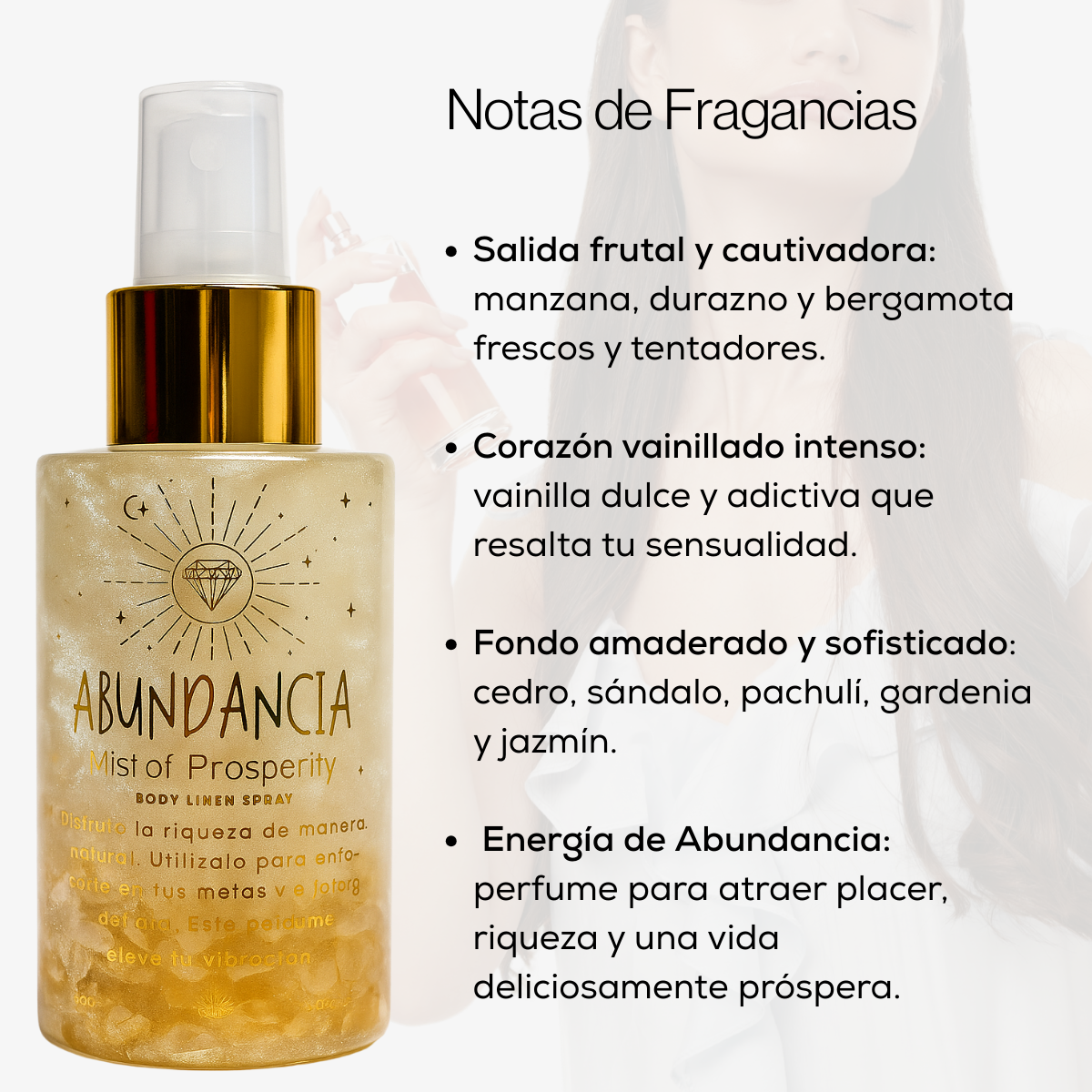 Perfume Áurico Abundancia Con Citrino y Flores de Bach - Edp - 100ml