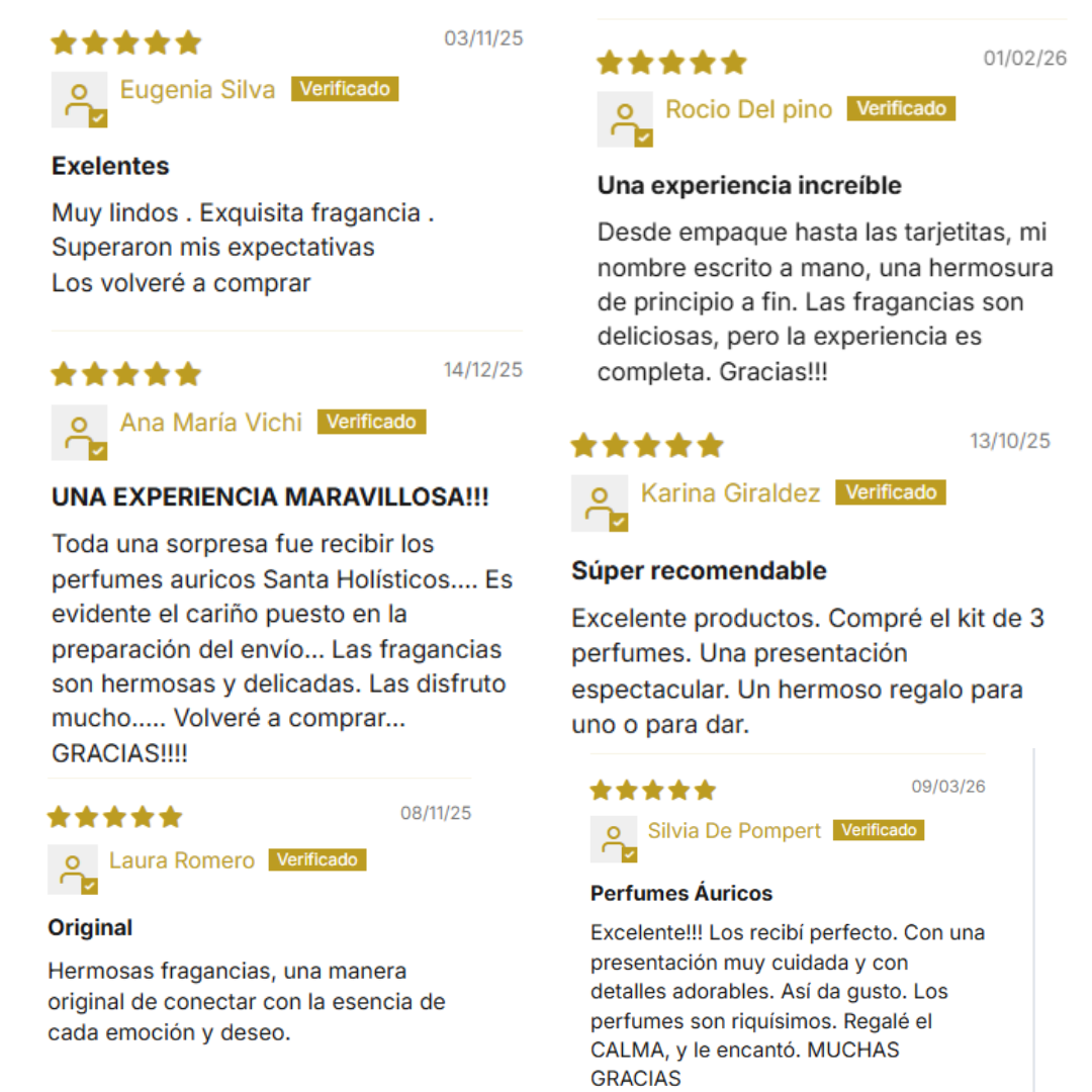 Perfumes Áuricos con Cuarzos y Flores de Bach 100ml EDP | Santa Holísticos™