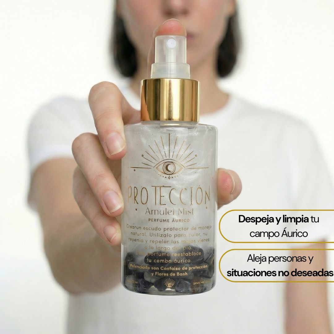 Perfumes Áuricos Con Cuarzos y Flores de Bach para la Abundancia, Protección, Amor, Energía y Calma- Edp - 100ml