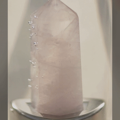 Strawberry Quartz Amulet Bottle for Tranquility and Joy