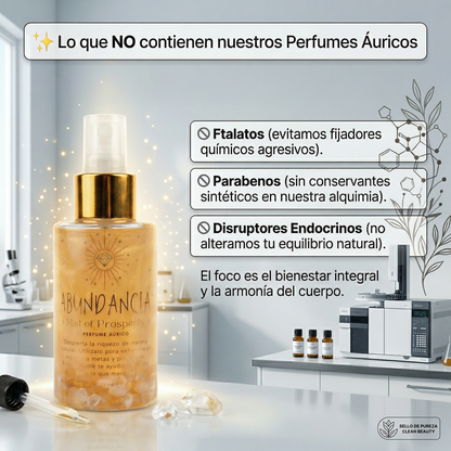 Perfume Áurico Abundancia Con Citrino y Flores de Bach - Edp - 100ml