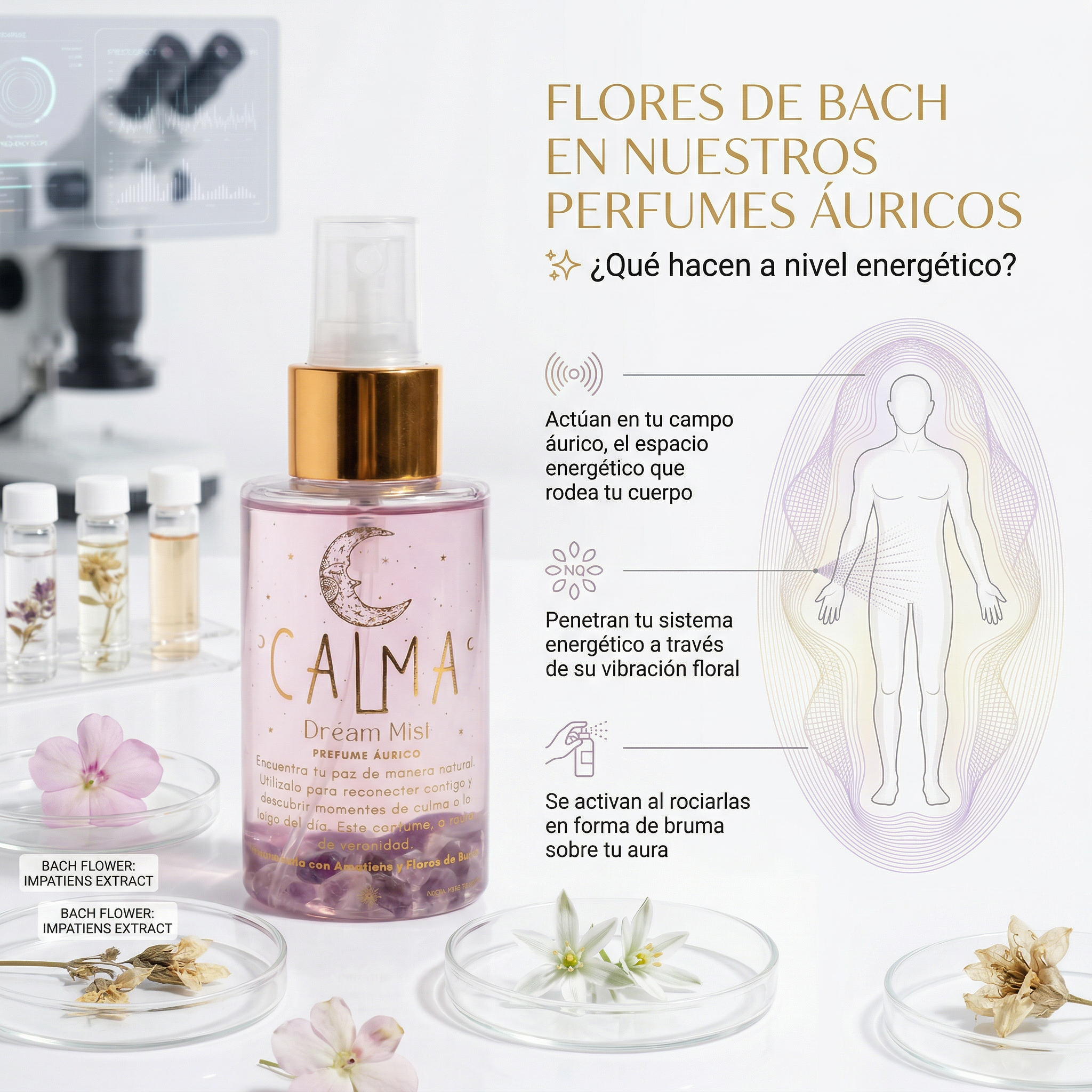 Perfume Áurico Calma Con Amatista y Flores de Bach - Edp - 100ml
