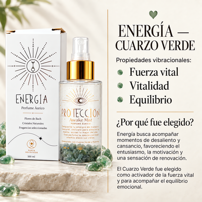 Perfumes Áuricos EDP | 100 ml con Cristales Naturales y Flores de Bach
