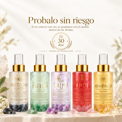 Perfumes Áuricos EDP | 100 ml con Cristales Naturales y Flores de Bach