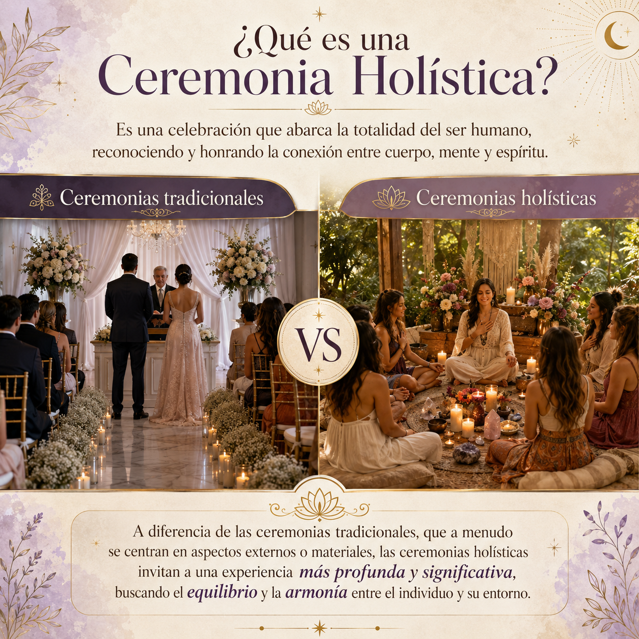 Aprendé a crear ceremonias holísticas memorables y transformá celebraciones comunes en experiencias profundas, sagradas y personalizadas.