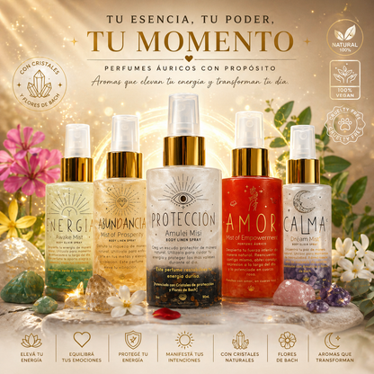 Perfumes Áuricos con Cuarzos y Flores de Bach | Santa Holísticos™