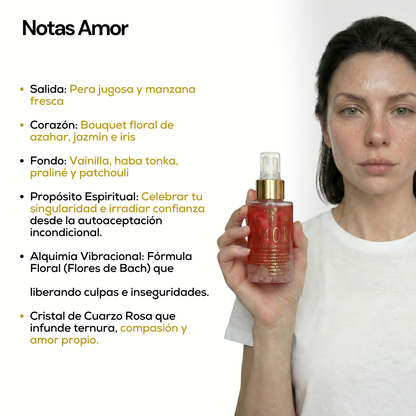 Perfumes Áuricos Con Cuarzos y Flores de Bach para la Abundancia, Protección, Amor, Energía y Calma- Edp - 100ml