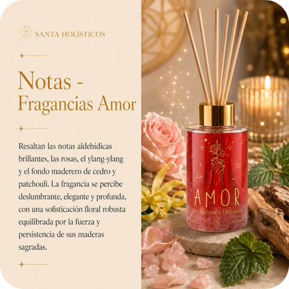Difusor Aromático De Varillas Terapéutico Con Flores de Bach y Cuarzos