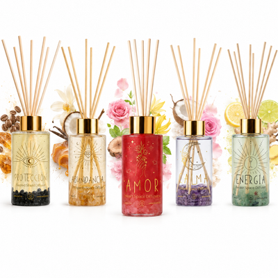 Difusor Aromático De Varillas Terapéutico Con Flores de Bach y Cuarzos