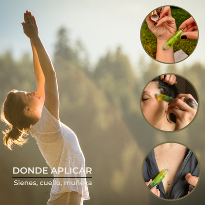 Roll On Áurico Con Piedras Cuarzos, Aceites esenciales, Flores de Bach, Aromaterapia, Gold para la Calma, Amor, Abundancia, Protección y Amor