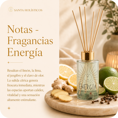 Difusor Aromático De Varillas Terapéutico Con Flores de Bach y Cuarzos