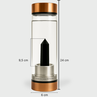 Obsidian Amulet Bottle for Energy Protection
