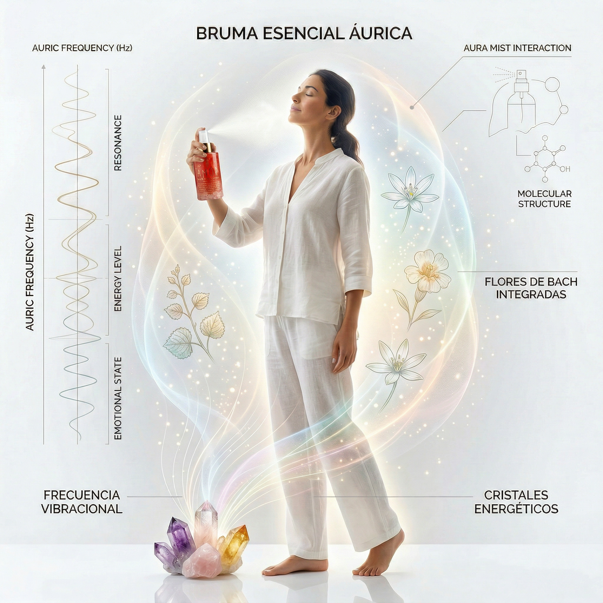 La razón oculta de los químicos sintéticos de los perfumes convencionales (y la nueva generación de Perfumes Áuricos con cristales y Flores de Bach que sí trabajan sobre tu bien estar)