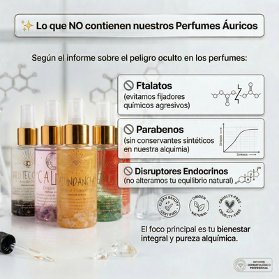Perfumes Áuricos con Cuarzos y Flores de Bach 100ml EDP | Santa Holísticos™