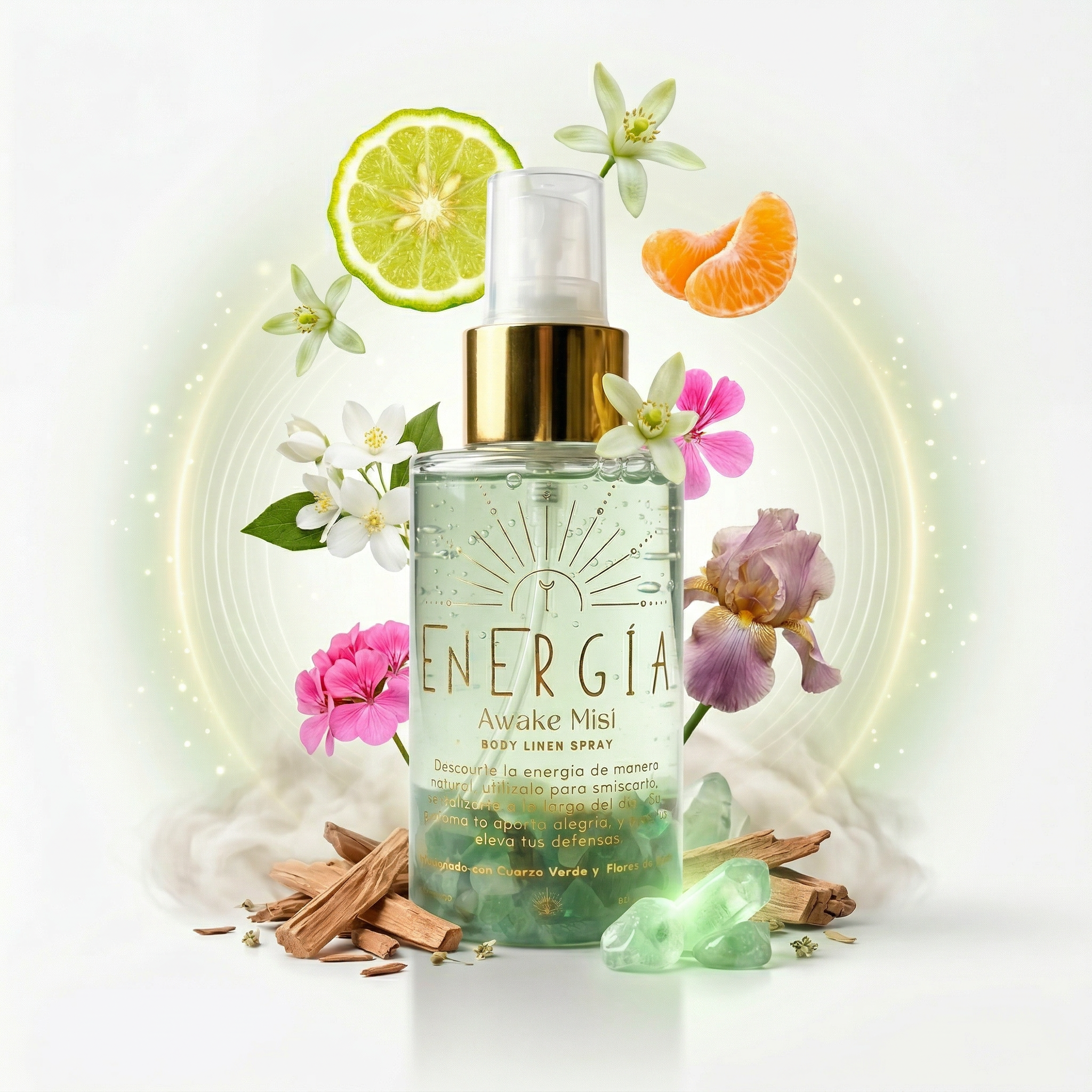 Perfume Áurico Energía Con Aventurina y Flores de Bach - Edp - 100ml
