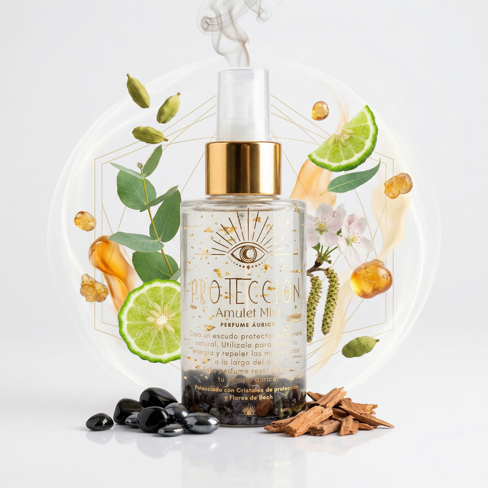 Perfume Áurico Protección Energética Con Hematite y Flores de Bach - Edp - 100ml