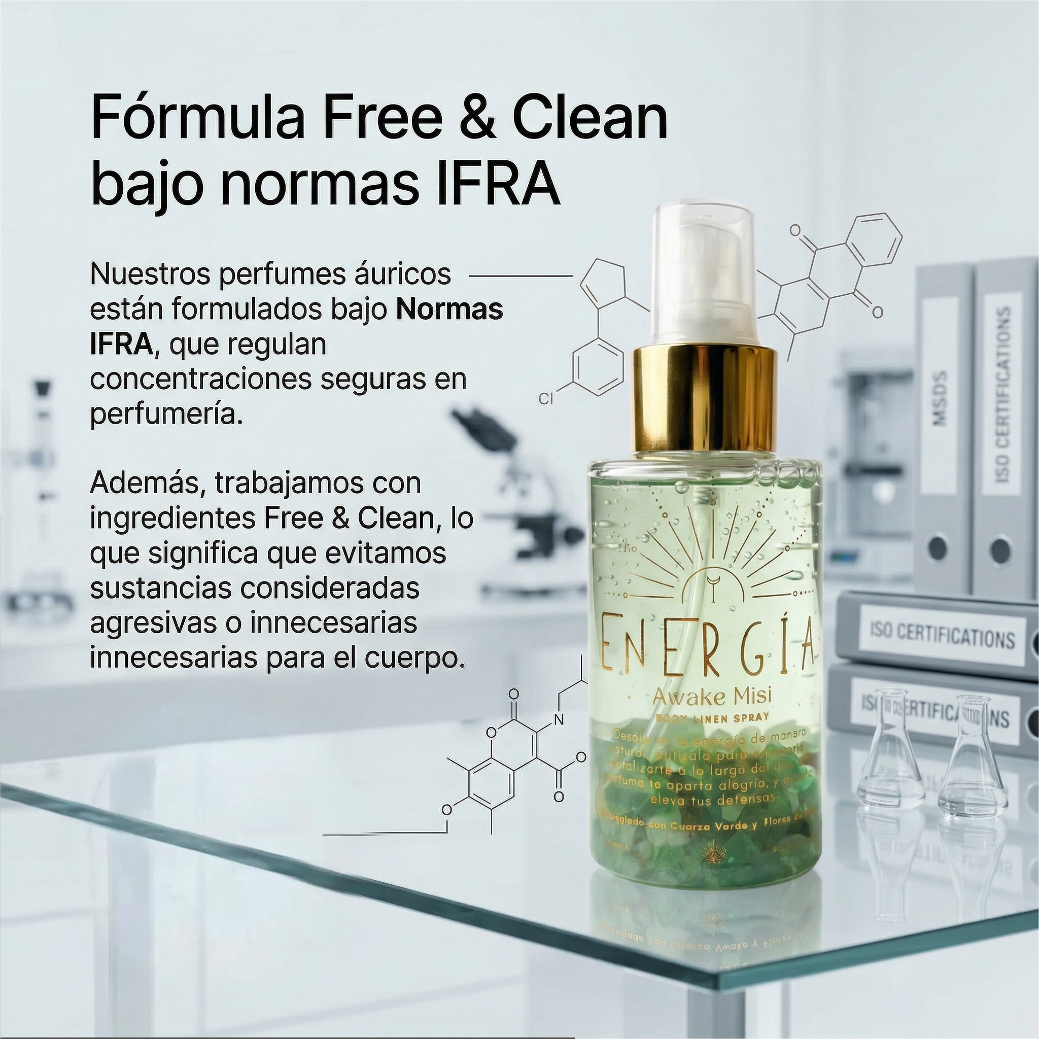 Perfume Áurico Energía Con Aventurina y Flores de Bach - Edp - 100ml