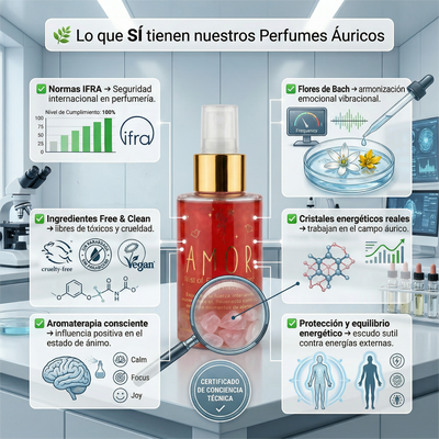 Perfumes Áuricos con Cuarzos y Flores de Bach 100ml EDP | Santa Holísticos™
