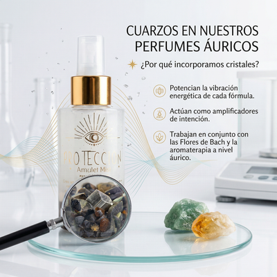 Perfumes Áuricos con Cuarzos y Flores de Bach 100ml EDP | Santa Holísticos™