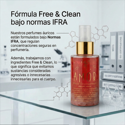 Perfume Áurico Amor Con Cuarzo Rosado y Flores de Bach - Edp - 100ml