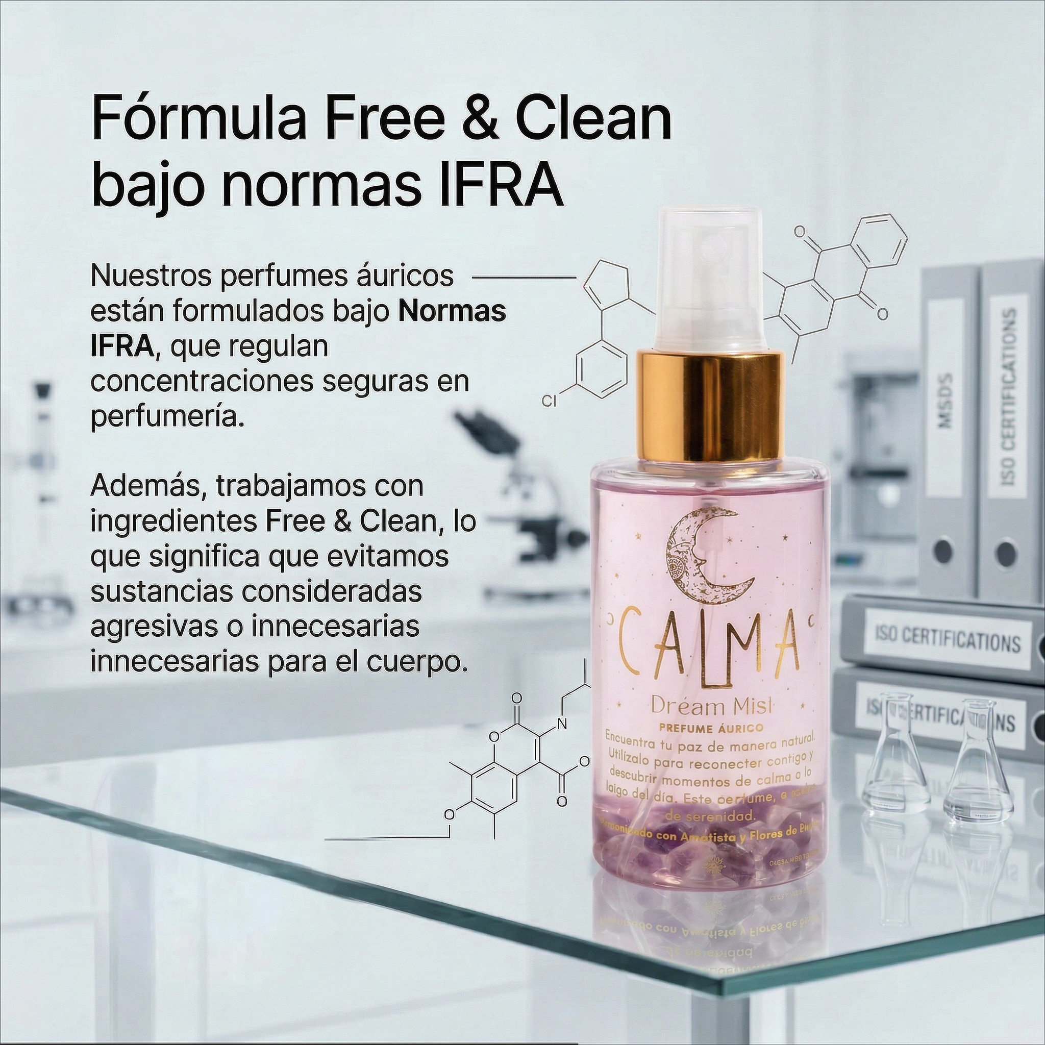 Perfume Áurico Calma Con Amatista y Flores de Bach - Edp - 100ml