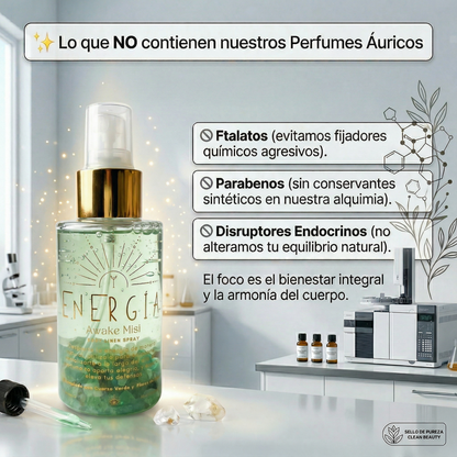 Perfume Áurico Energía Con Aventurina y Flores de Bach - Edp - 100ml
