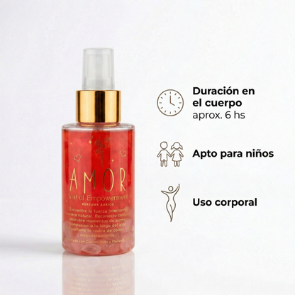 Perfume Áurico Amor Con Cuarzo Rosado y Flores de Bach - Edp - 100ml