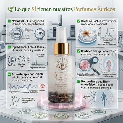 Perfume Áurico Protección Energética Con Hematite y Flores de Bach - Edp - 100ml