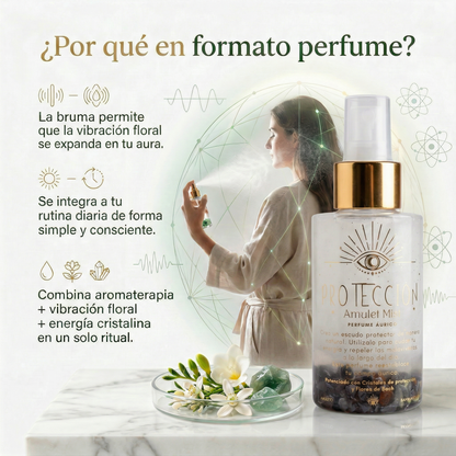 Perfume Áurico Protección Energética Con Hematite y Flores de Bach - Edp - 100ml