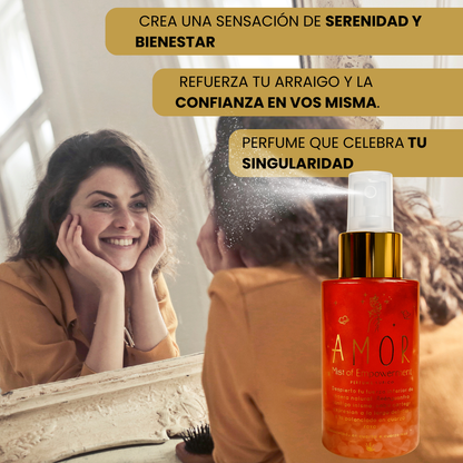 Perfume Áurico Amor Con Cuarzo Rosado y Flores de Bach - Edp - 100ml