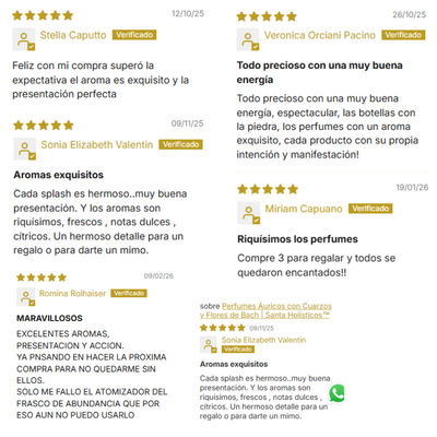 Perfumes Áuricos con Cuarzos y Flores de Bach 100ml EDP | Santa Holísticos™
