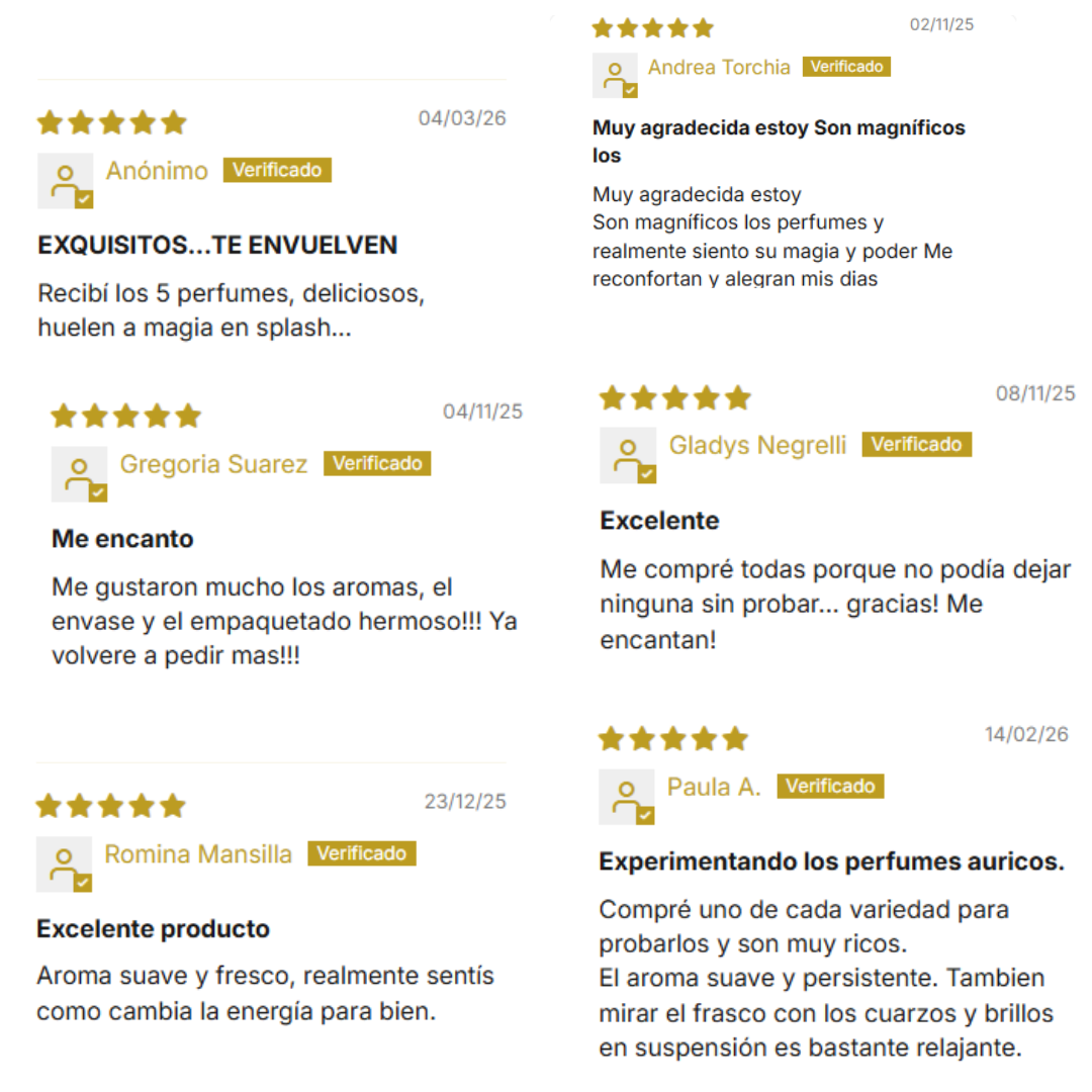 Perfumes Áuricos con Cuarzos y Flores de Bach 100ml EDP | Santa Holísticos™