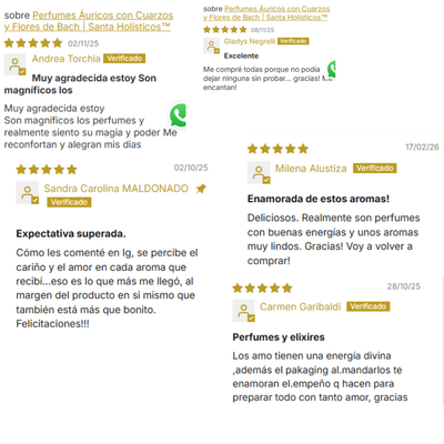 Perfumes Áuricos con Cuarzos y Flores de Bach 100ml EDP | Santa Holísticos™