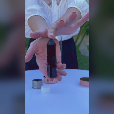 Obsidian Amulet Bottle for Energy Protection