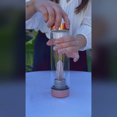 Rose Quartz Amulet Bottle to Love and Forgive