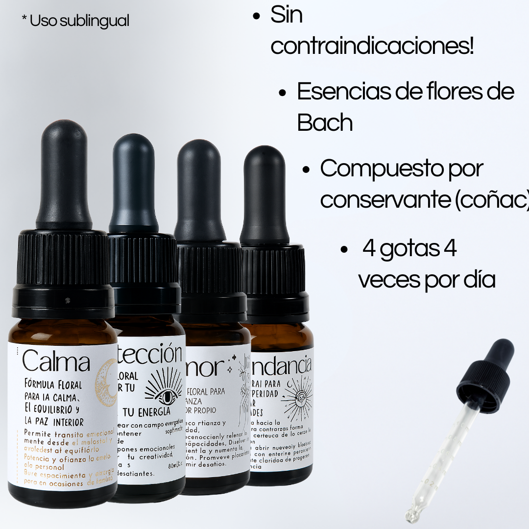 Elixires Vibracionales, Formulas con Flores de Bach (10ml)