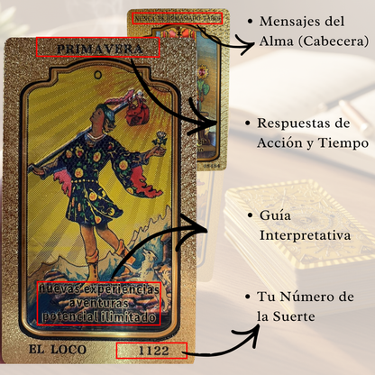 Cartas De Tarot Rider Gold de 78 Cartas PVC + Curso Digital Completo